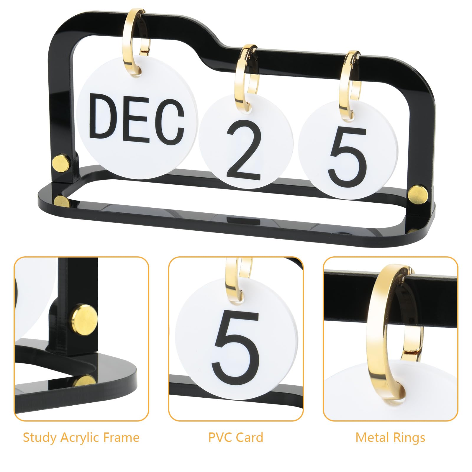 Amazon.co.jp: アクリル パーペチュアル デスクカレンダー 2023-2024